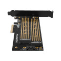 Axagon PCIe 3.0 x4 kontroller - NVMe M-key + SATA B-key (PCEM2-D)
