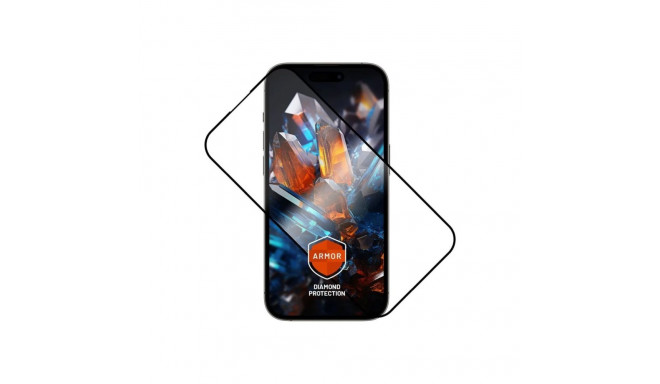 Fixed Armor | Ekraanikaitse | Apple | iPhone 15 Plus/iPhone 16 Plus | Karastatud klaas | Must
