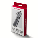 Axagon HMC-7HX2 USB-C 5Gbps DUAL 4K DISPLAY 7in1 hub