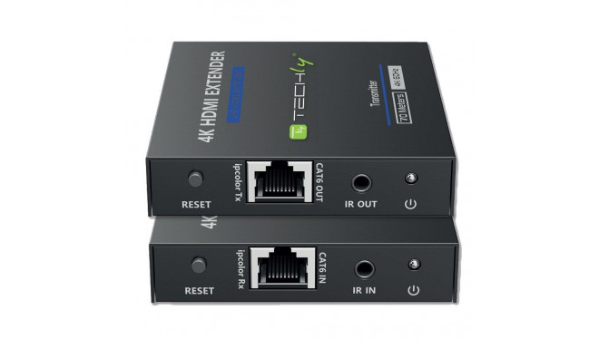 Techly IDATA EXT-565 AV pikendaja AV saatja ja vastuvõtja must