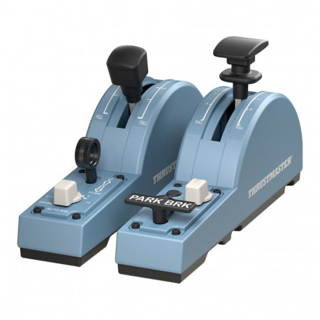 Thrustmaster TCA Quadrant Add-On Airbus Edition Blue Flight Sim Analogue / Digital PC