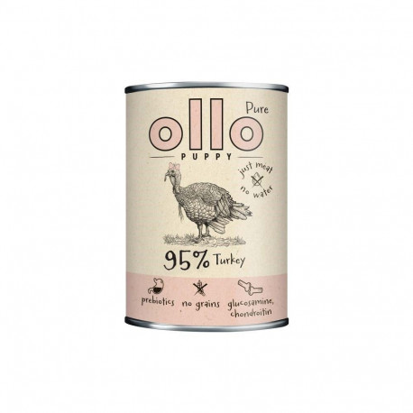 OLLO Puppy Pure Turkey - wet dog food - 400 g