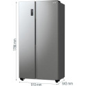 Gorenje NRR9185EAXL side-by-side külmik vabaltseisev 550 L E hõbedane