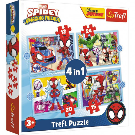 Trefl pusle 34611 Spidey meeskond 4-ühes (12, 15, 20, 24)