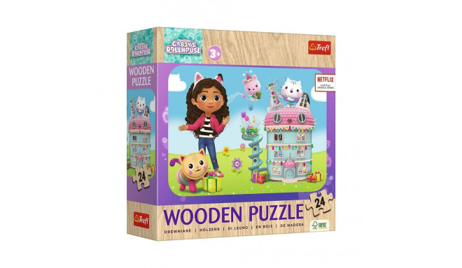 Puzzle - "24 Puzzle Drewniane" - Wesoła Gabby i przyjaciele Trefl 20268