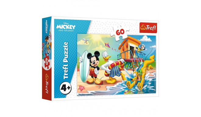 Puzzle - 60 - Ciekawy dzień Mikiego i przyjaciół - Myszka Miki - Trefl 17359
