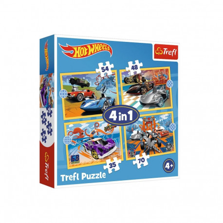 Trefl pusle 34627 4-ühes Hot Wheels sõidukid (12, 15, 20, 24)