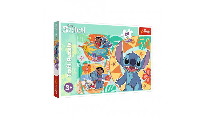 Puzzle - 24 Maxi - lõbus päev Lilo ja Stitch - Trefl 14365