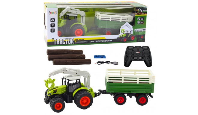 zdaljuhitav RC 2.4G traktor haagise ja haaratsiga
