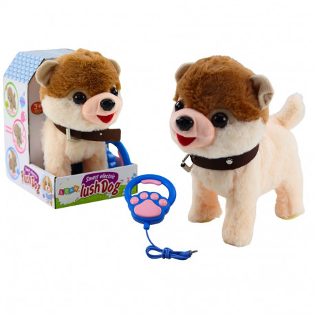 "Interaktiivne koer rihma otsas kõnnib tantsib laulab valge-beež"