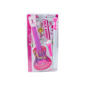 Zestaw Gitara Elektryczna Statyw z Mikrofonem Na Baterie Różowe