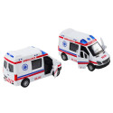 Ambulans Karetka 1:32 Otwierane Drzwi Światła Dźwięki Napęd Biała