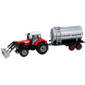 Traktor Rolniczy Koparka z Cysterną Napęd Czerwony