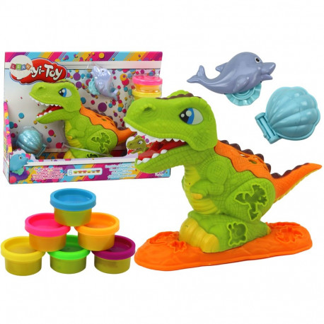 Mängutainakomplekt dinosauruse-, delfiini- ja kestavormidega, 6 värvi