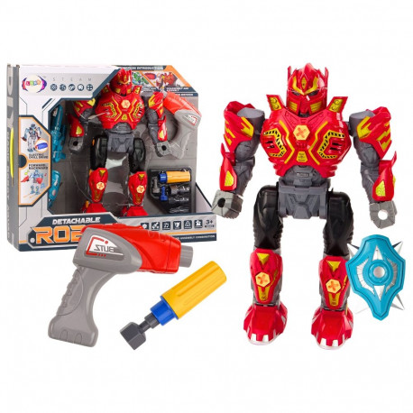 Robot Do Skręcania Broń Wiertarka Śrubokręt Światła Dźwięk Czerwony