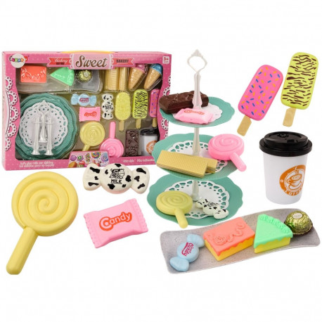 Cukiernia Kawiarnia Zestaw Słodycze Figurki Kawa Ciasto 25 ele.