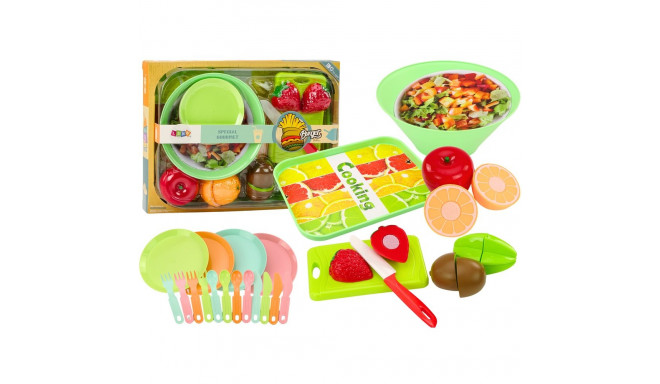 Zestaw Owoców Do Krojenia Sałatka Sztućce Taca Artykuły Spożywcze 25 ele.