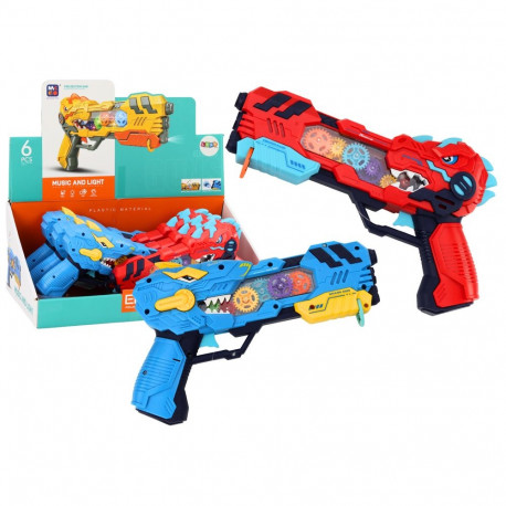 projektor püstol dinosaurus valgused helid sinine punane