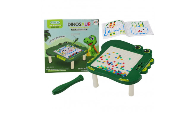 Stolik Tablica Magnetyczna Edukacyjna Dinozaur Pad Układanka Zielona