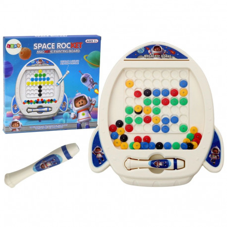 magnettahvel kosmoserakett 7 mustrit pastapliiats