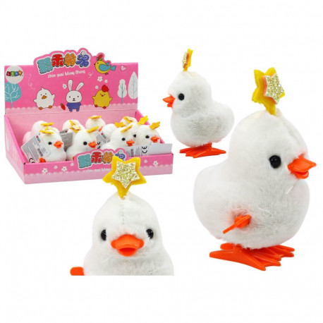 biały nakręcany skaczący