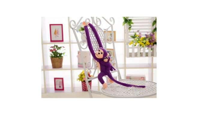 maskott fliisist ahvipoeg lapsega lilla 70 cm