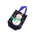 Torba Prezentowa w Ciemnym Kolorze Motyw Bałwana 23cm x 21,5cm x 11cm