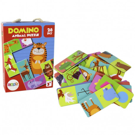 "logiczna pusle kahtepidi domino loomad 10cm x 5cm 28 el."