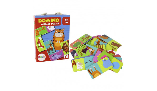 "logiczna pusle kahtepidi domino loomad 10cm x 5cm 28 el."