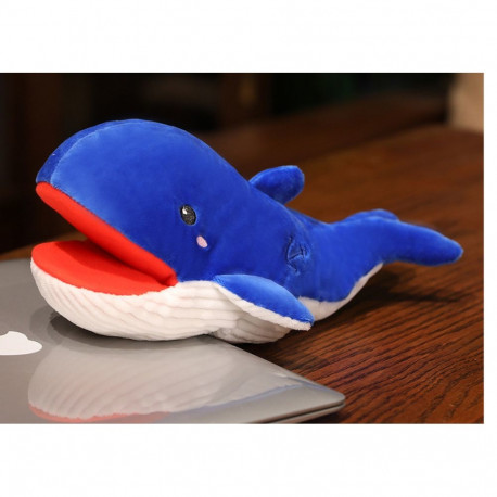 Pluszowa Maskotka Wieloryb Niebieski Pacynka 30 cm