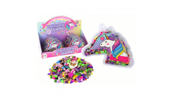 Zestaw do Tworzenia Bransoletek Koraliki Zawieszki Biżuteria Jednorożec