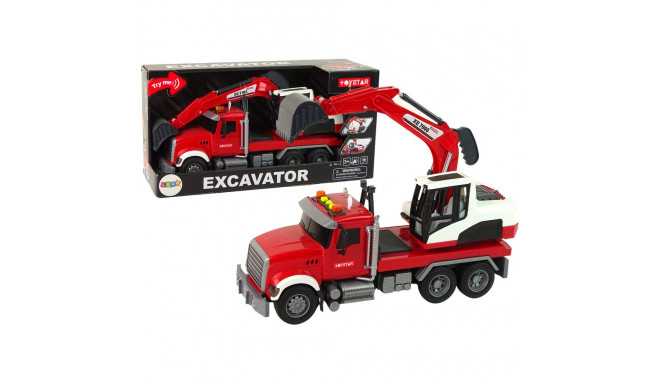 Ciężarówka Z Koparką Ciągnik Koparka Dźwięk Światła