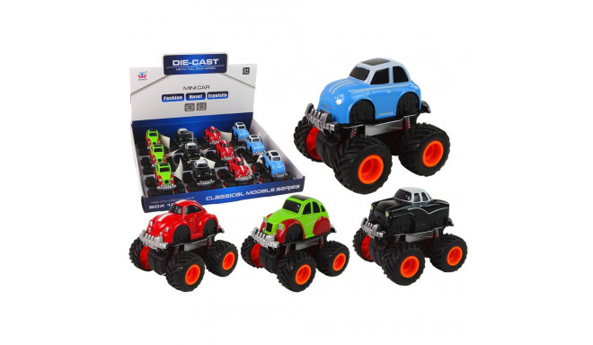 Metalowe Autko Duże Koła Różne Wzory HXHG08