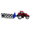 Czerwony Traktor z Pługiem Farma