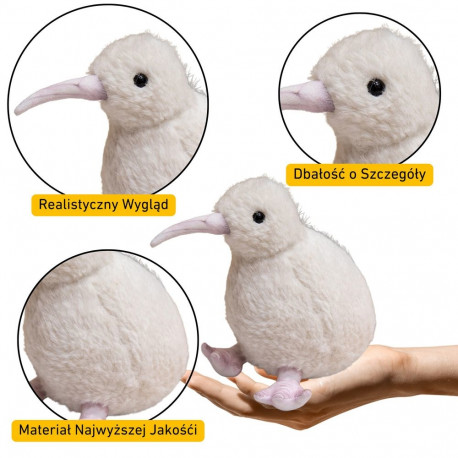 pluszist kiwi lind maskott kaisukas valge 17 cm