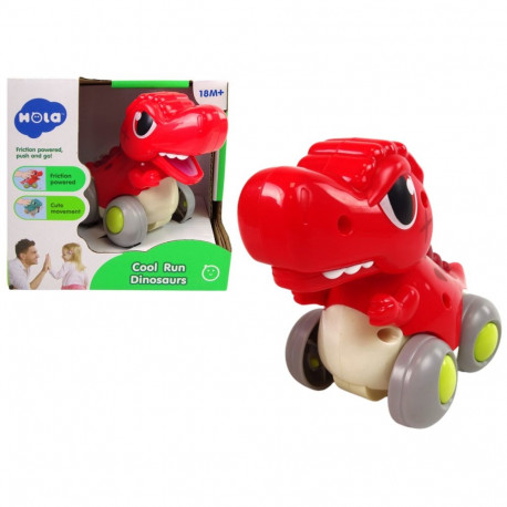 dinoaur ratastel t-rex punane figuur