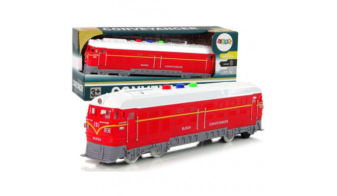 Pociąg 1:32 punane patareitoitega hõõrdeajam heli ja tuled