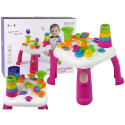 Interaktywny Stolik Edukacyjny Sorter Zjeżdżalnia Piłeczek Różowy