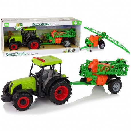 Akutoitega traktor pritsiga ja meloodiatega, roheline