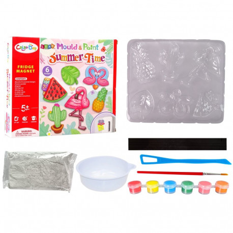 Zestaw DIY Do Malowania Wakacje Flaming Arbuz Gips Magnesy