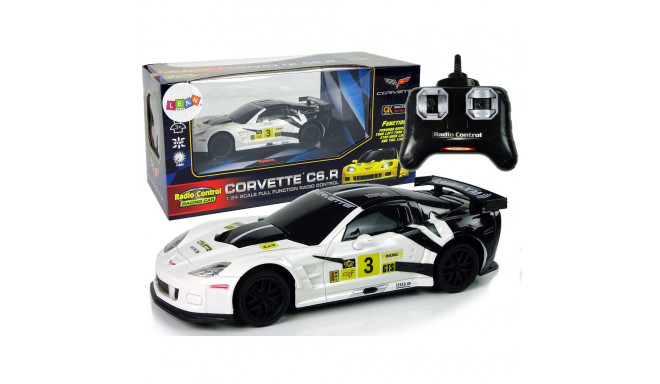 Auto Sportowe Wyścigowe R/C 1:24 Corvette C6.R Biały 2.4 G Światła