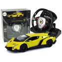Auto Zdalnie Sterowane Lamborghini Veneno Żółte 2,4 G Pilot Kierownica Dźwięk Światła