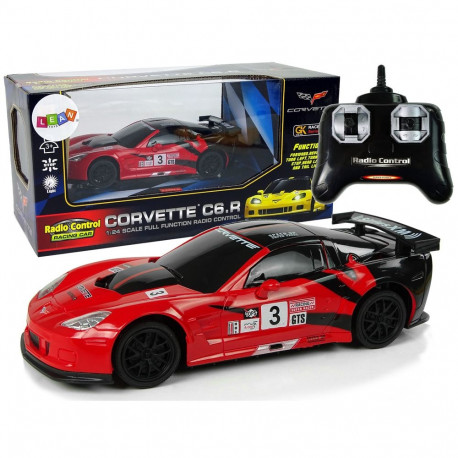 auto sportlik R/C 1:24 Corvette C6.R punane 2.4 G tuled