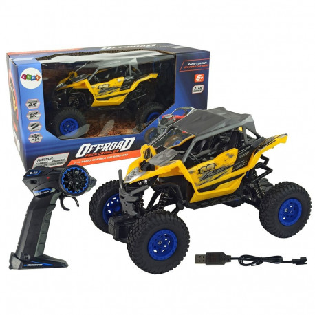 terenowe auto off-road zdalnie sterowane 2,4 GHz 1:16 kollane