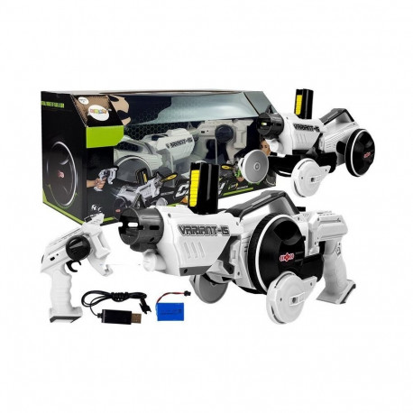 püstol viskelaadur auto 2-in-1 kaugjuhitav vahukettad valge 2,4 G