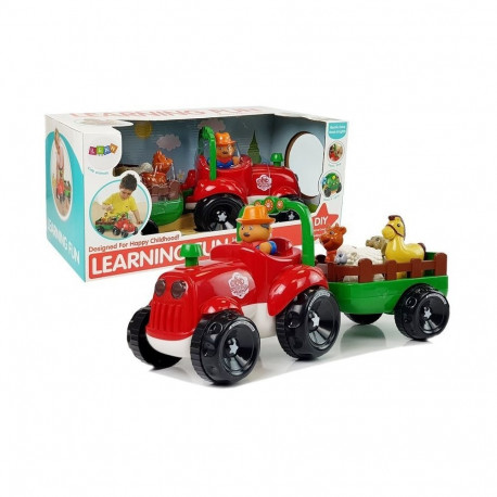 traktor haagisega, loomadega imikutele patareidega valgus heli