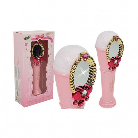 Magiczne Lustro Z Mikrofonem USB MP3 Światła Dźwięki Różowy