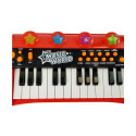 Keyboard Pianinko 24 Klawisze USB Mikrofon Czerwony