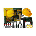 Zestaw Majsterkowicza Wiertarka na Baterie Okulary Ochronne Kask
