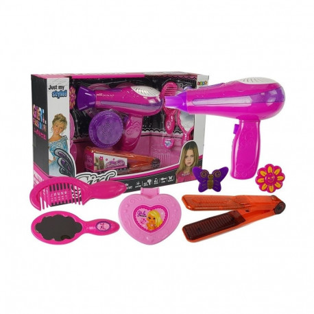 komplekt iluaksessuaaridega föön sirgendaja roosa